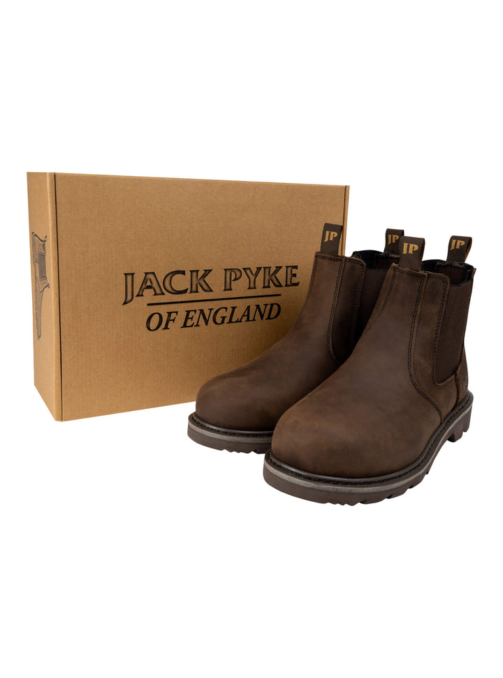 JACK PYKE Steel Toe Capped Safety Dealer Boots Brown