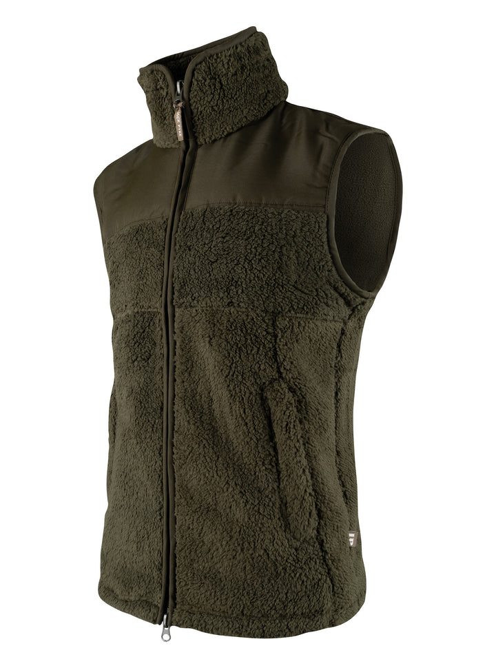 JACK PYKE Men's Dark Olive Sherpa Fleece Sleeveless Gilet Size S-3XL