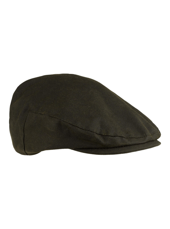 JACK PYKE Junior Waxed Cotton Flat Cap Green