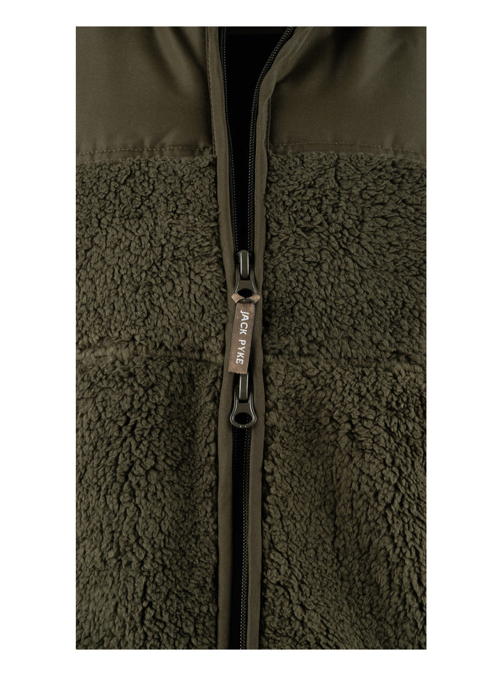 JACK PYKE Sherpa Fleece Gilet Dark Olive