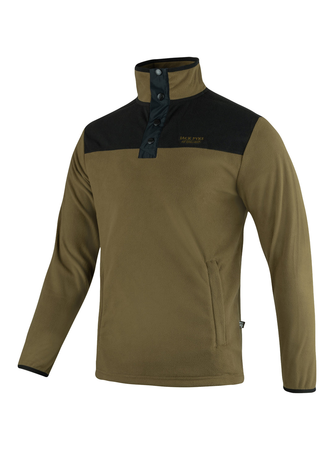 JACK PYKE Snap Neck Long Sleeve Thermal Fleece Top - Men's Adult - Green/Dark mustard - Medium-3XL