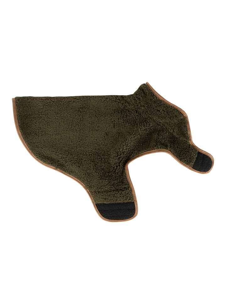 JACK PYKE Sherpa Fleece Dog Coat Dark Olive