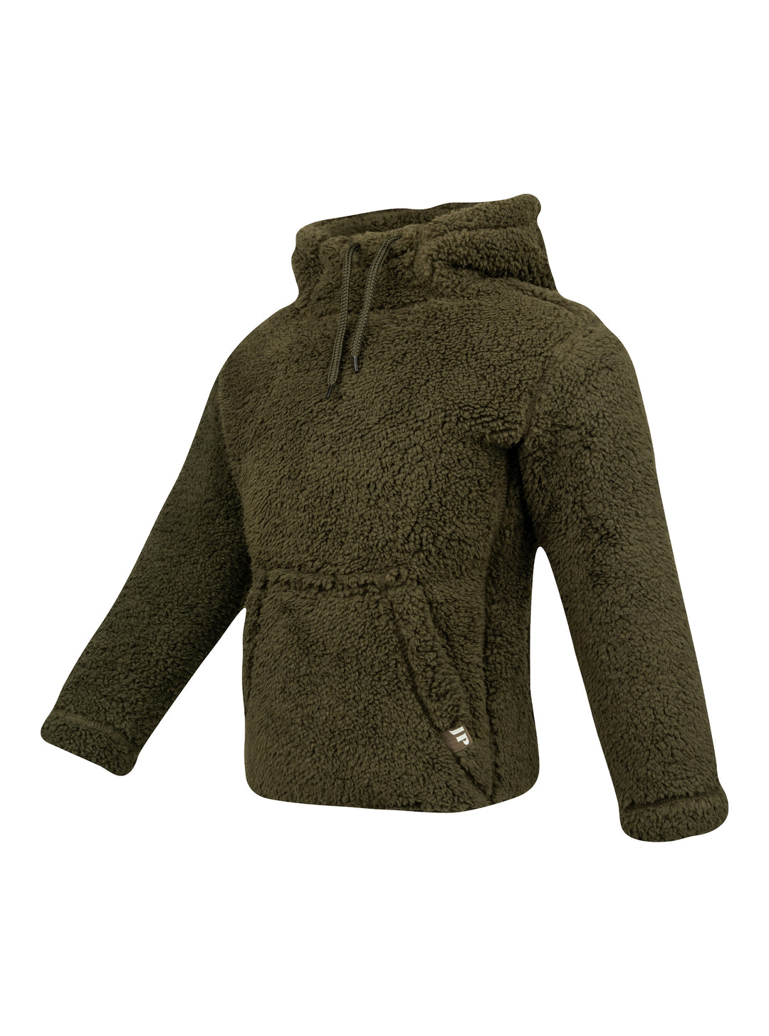 JACK PYKE Childrens Junior Sherpa Fleece Hoodie Dark Olive