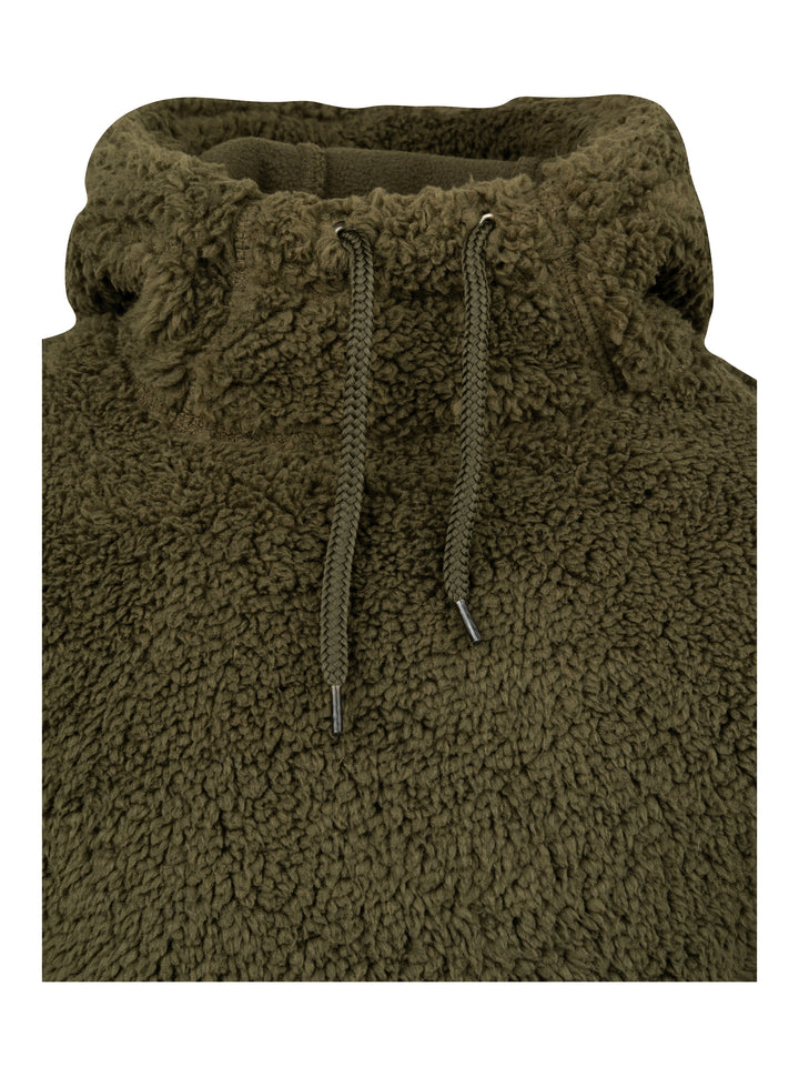 Jack Pyke Junior Sherpa Fleece Hoodie Dunkeloliv