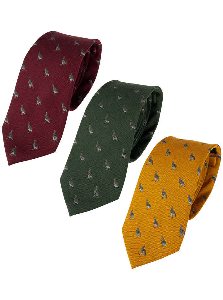 JACK PYKE Partridge Silk Tie