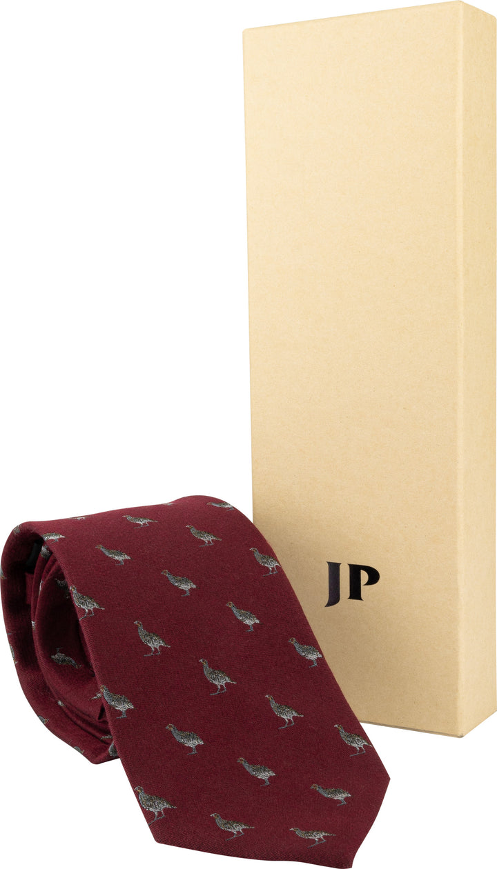 JACK PYKE Partridge Silk Tie