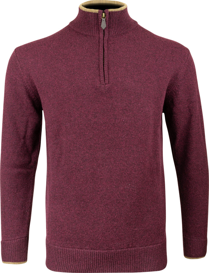 JACK PYKE Ashcombe 100% Lambswool Long Sleeve Zip Knit Jumper Pullover