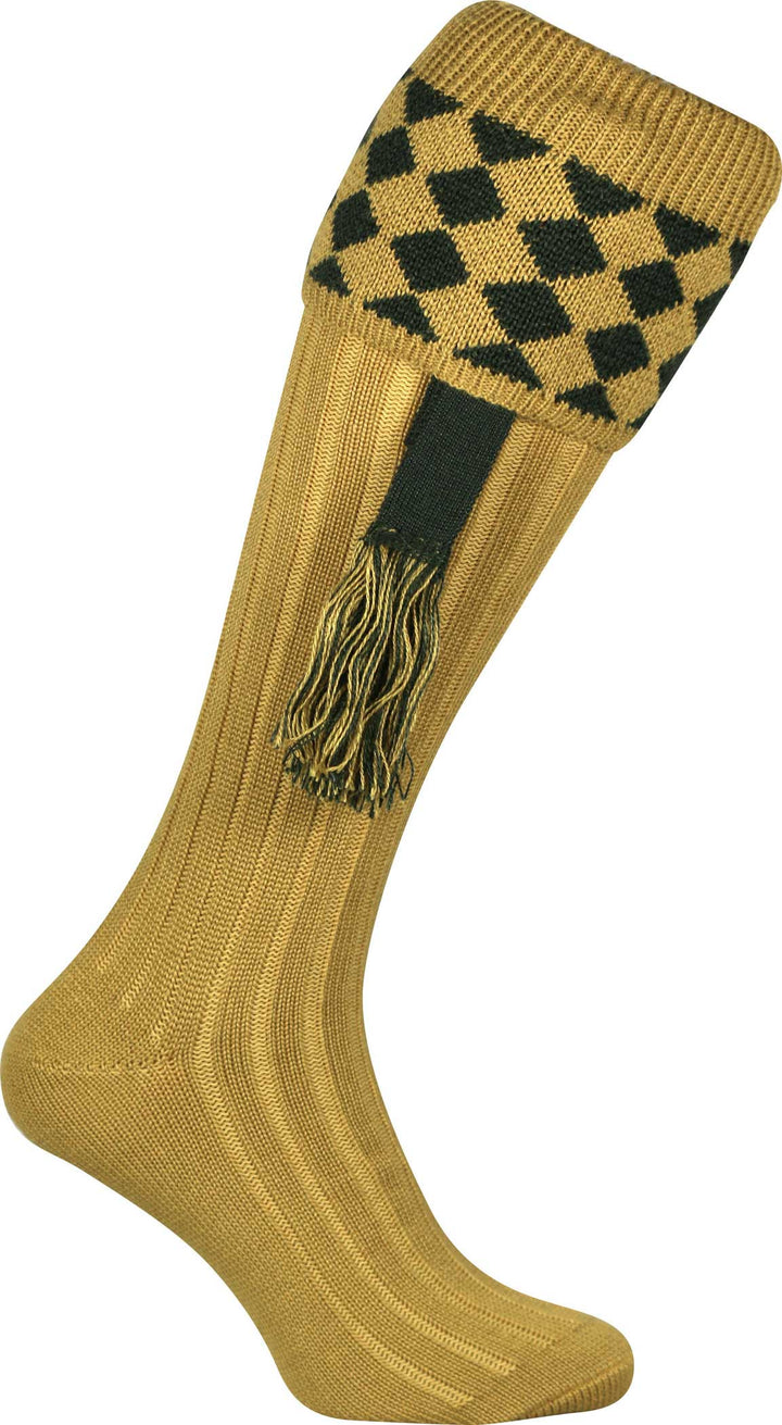 JACK PYKE Pair of Harlequin Shooting Socks with Garters 8 to 11 UK