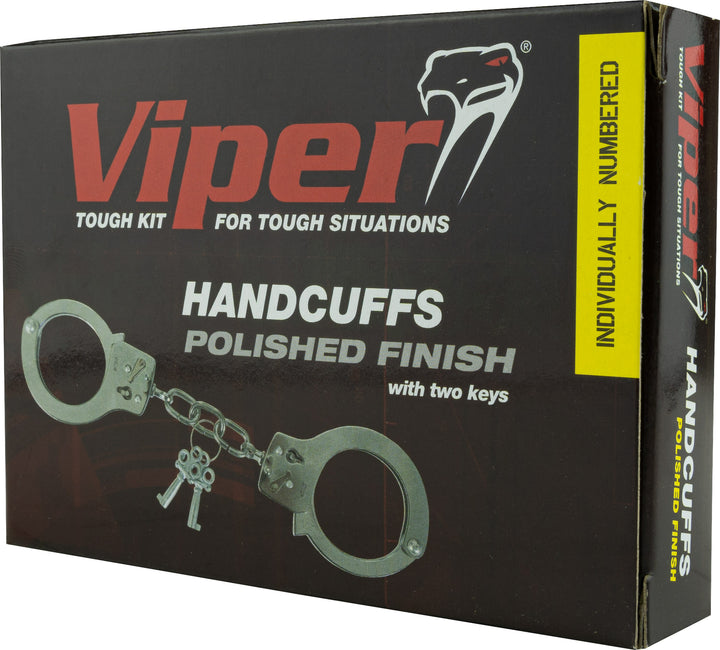 Viper TACTICAL Classic Heavy Duty Standard Security Handcuffs Polished Finish With 2 Keys