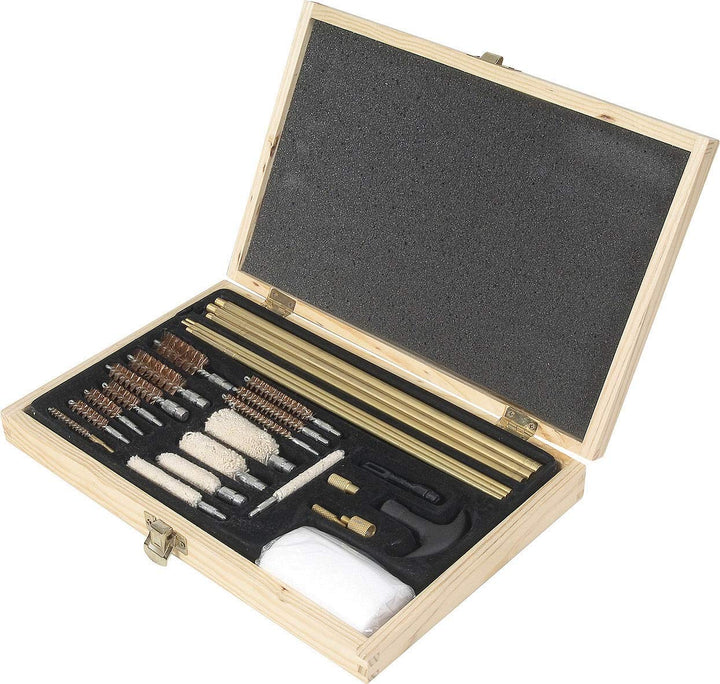 JACK PYKE Universal Rifle Shotgun Gun Cleaning Kit in Wooden Box