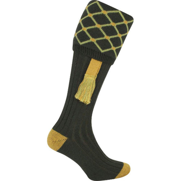 JACK PYKE Pair of Diamond Shooting Socks with Garters 8 to 11 UK