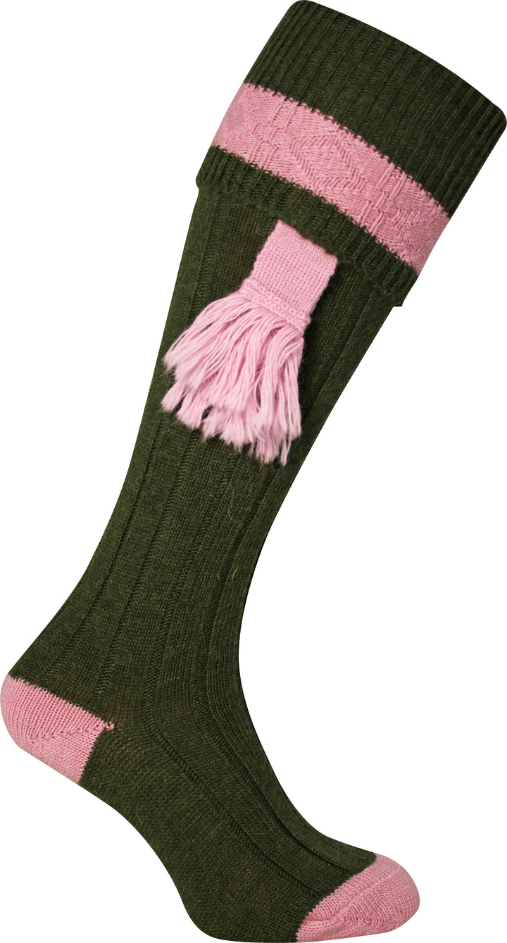 Ladies Shooting Socks - Pink Knee-High Socks